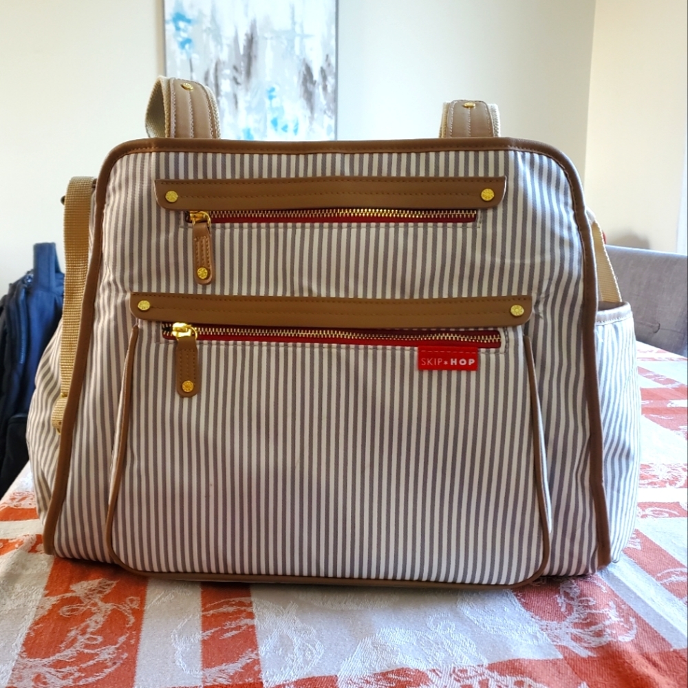 COPY - Grand Central Take It All Striped Diaper Bag